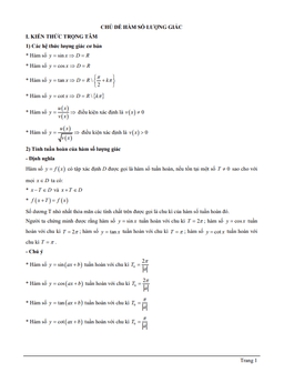 tài liệu chủ đề hàm số lượng giác