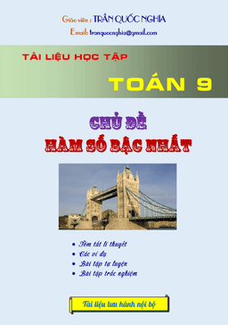 tài liệu học tập toán 9 chủ đề hàm số bậc nhất – trần quốc nghĩa