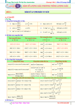 tài liệu tự học hàm số lượng giác và phương trình lượng giác – diệp tuân