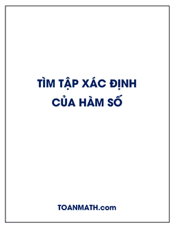 tìm tập xác định của hàm số