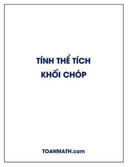 tính thể tích khối chóp