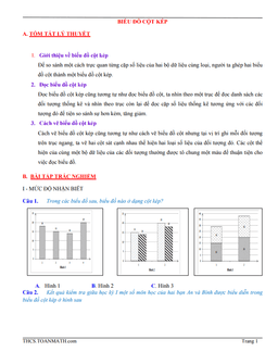 tóm tắt lý thuyết và bài tập trắc nghiệm biểu đồ cột kép