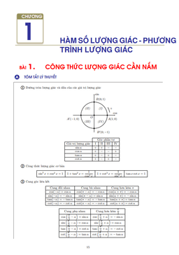 tóm tắt lý thuyết và các dạng bài tập toán 11 học kì 1 – nguyễn quốc dương