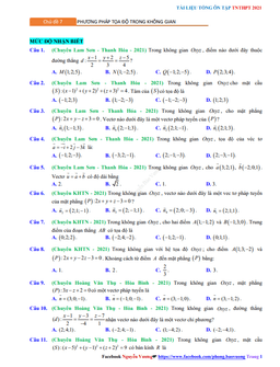 tổng ôn tập tn thpt 2021 môn toán: phương pháp tọa độ trong không gian