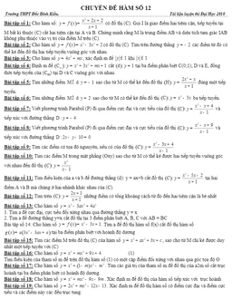 tuyển tập 33 bài toán khảo sát hàm số – thpt đốc binh kiều