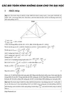tuyển tập các bài toán hình học không gian – châu ngọc hùng
