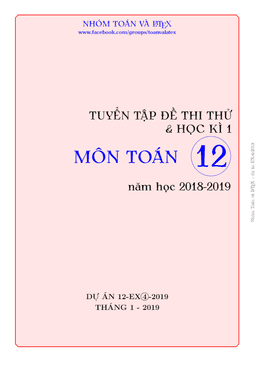 tuyển tập đề thi thử và học kỳ 1 toán 12 năm học 2018 – 2019 (ex4 – 2019)