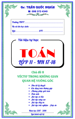 vectơ trong không gian, quan hệ vuông góc – trần quốc nghĩa