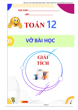 vở bài học môn toán 12 phần giải tích