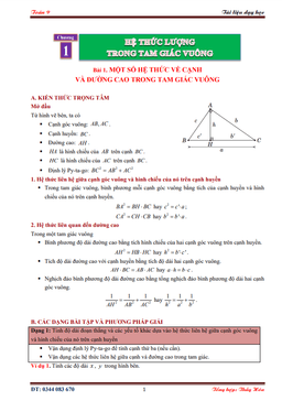 vở bài tập toán 9 tập 1 phần hình học