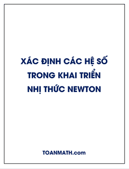 xác định các hệ số trong khai triển nhị thức newton